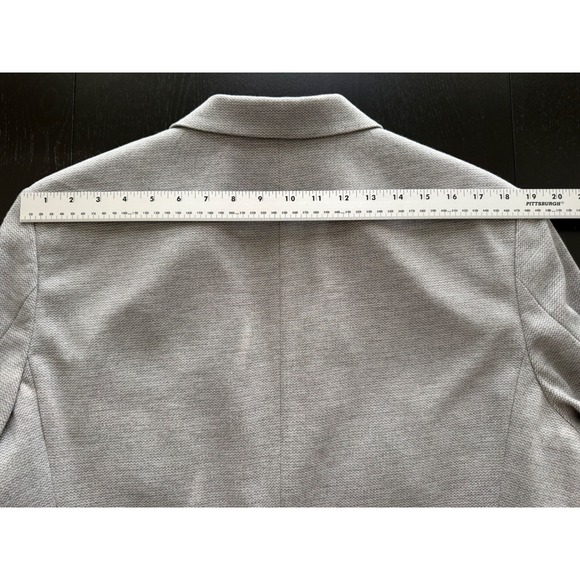Banana Republic Tailored Slim Fit Blazer Men 44R Gray Textured Sport Coat Jacket - Picture 15 of 16